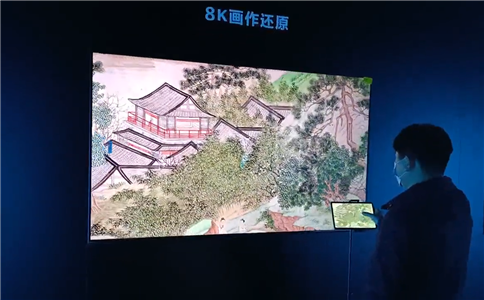 《漢宮春曉圖》75寸8K液晶屏畫作展示（局部展示）